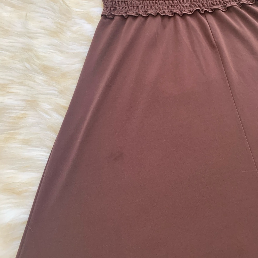 Studio M Brown Stretchy Flowy Dress - Picture 9 of 9